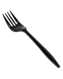 Black heavy duty plastic fork -